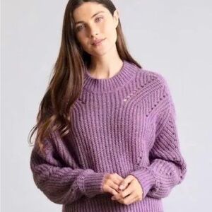 Elizabeth and James purple knit sweater